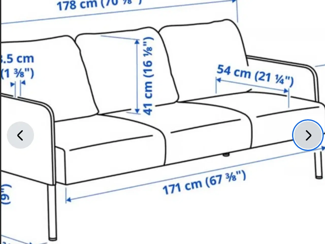 Billede 4 - 2 & 3 pers. sofa m. puf