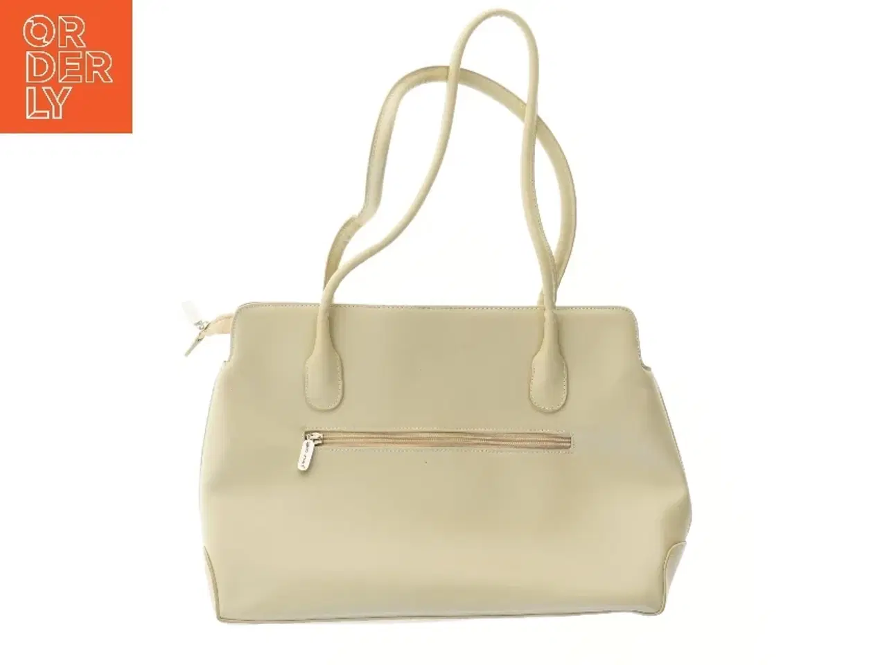Billede 3 - Hvid og beige håndtaske fra David Jones (str. 38x24 cm)