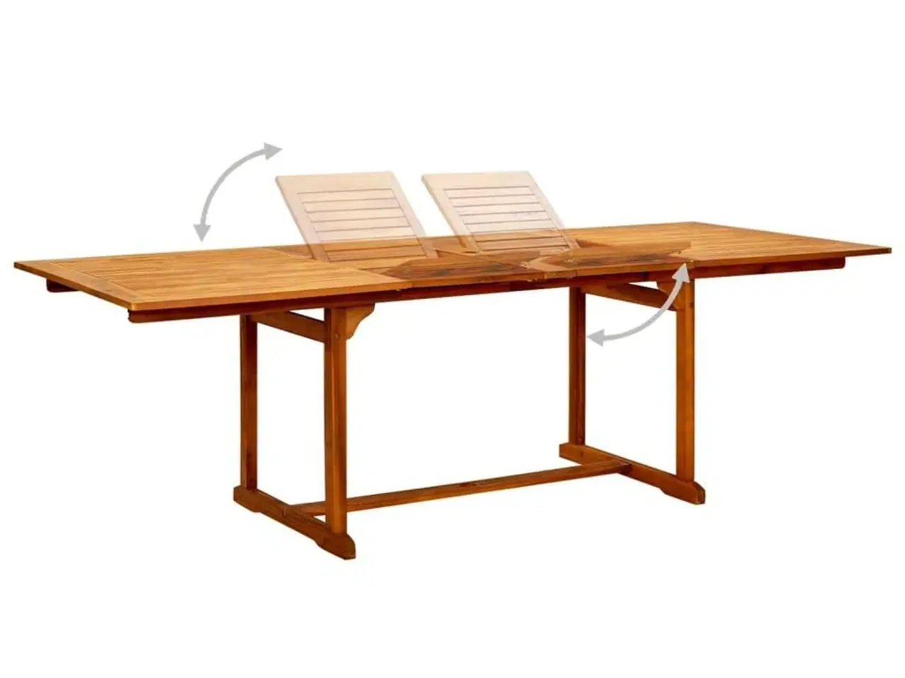 Billede 3 - Havebord (160-240)x100x75 cm massivt akacietræ