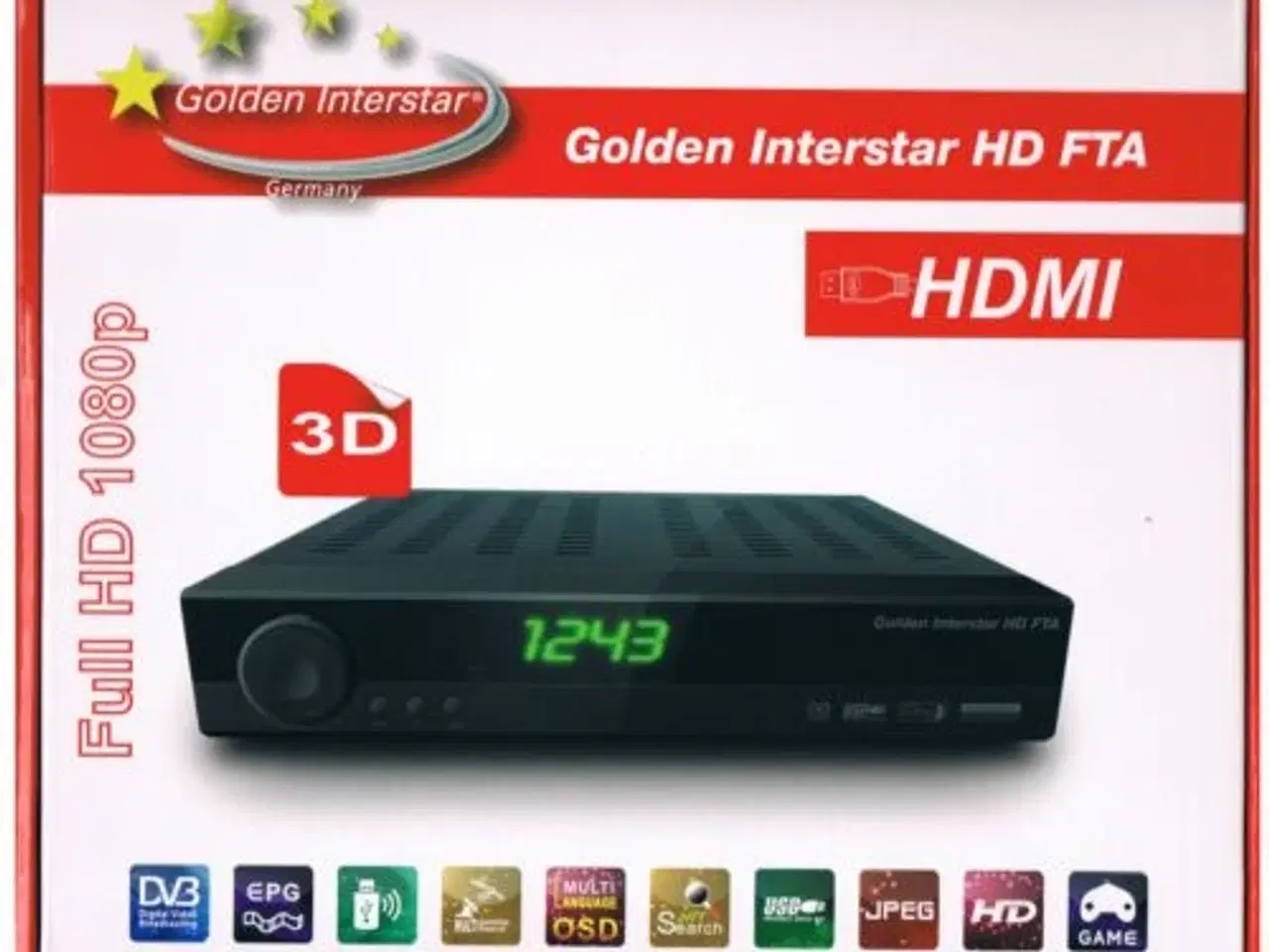 Billede 1 - Digitale Tv-modtagere, Golden Interstar HD FTA+ Di