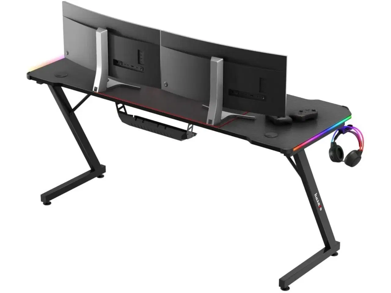 Billede 9 - Gaming bord Huzaro Hero 4.8 RGB – sort, 160×60 cm