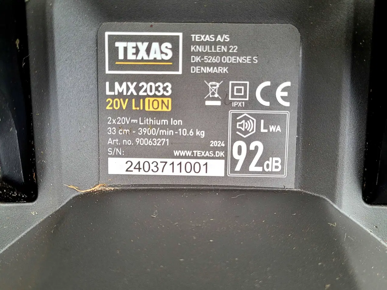 Billede 6 - Texas LMX2033 batteri plæneklipper