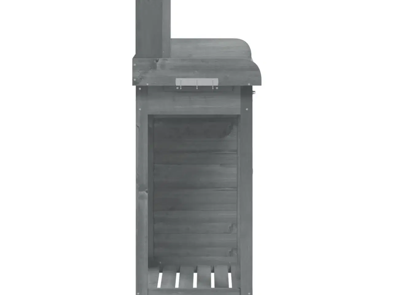 Billede 8 - Pottebænk med skab 110,5x45x124,5 cm massivt grantræ grå
