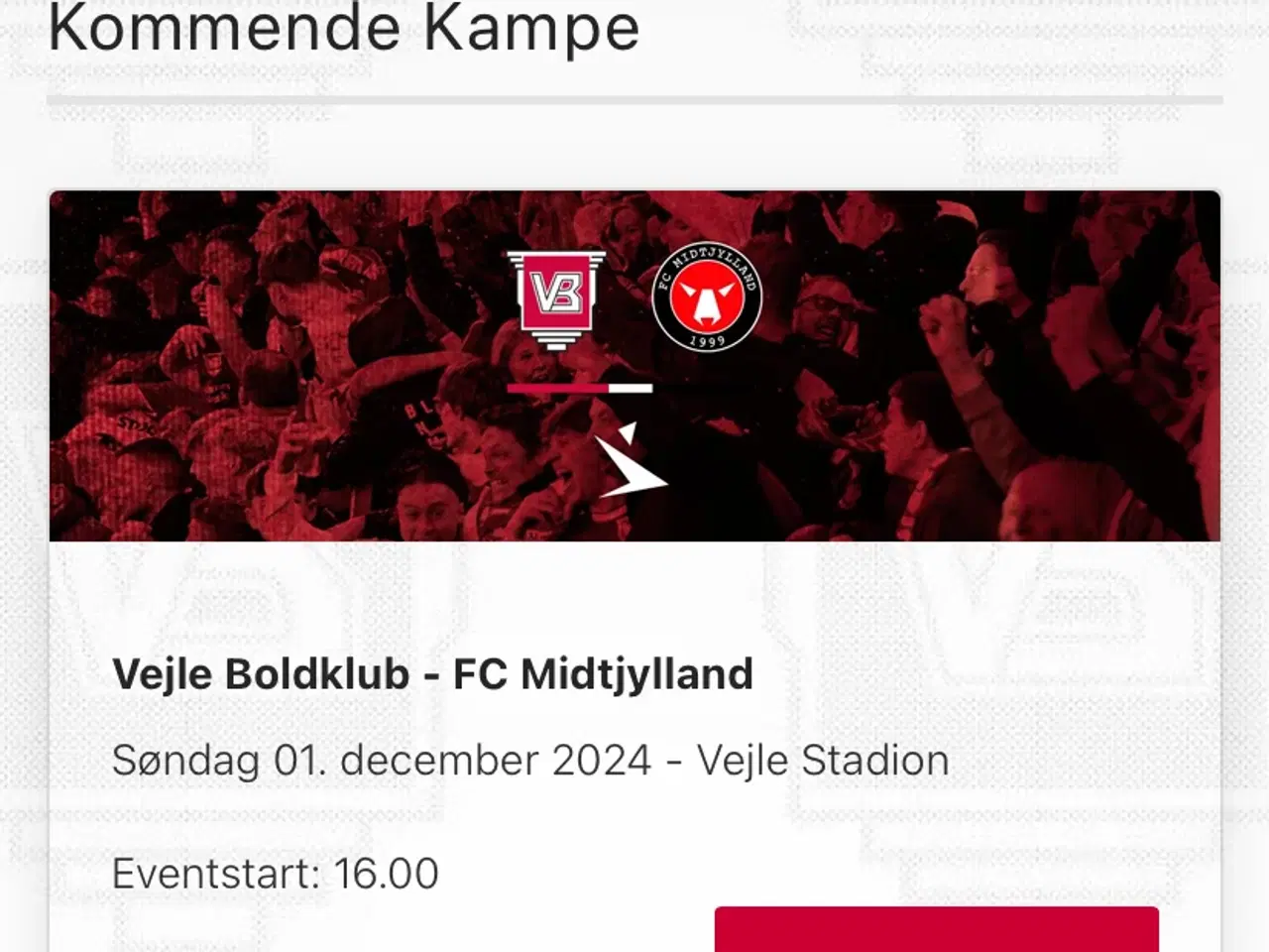 Billede 1 - Vejle BK - FC Midtjylland billetter