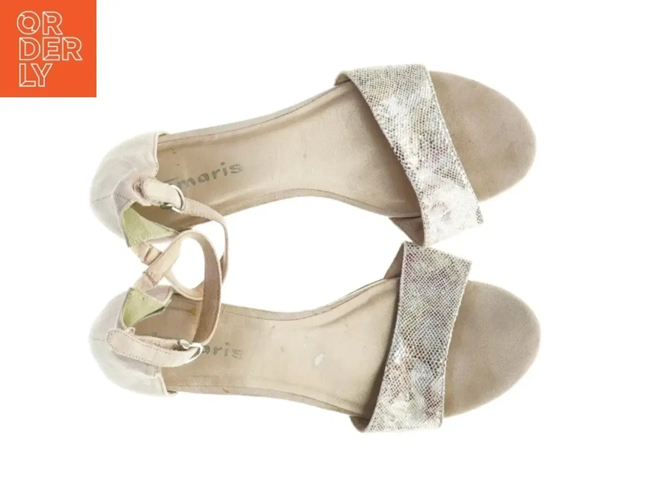 Billede 6 - Grå Tamaris sandaler med hæl og glimmerdetalje fra Tamaris (str. 41)