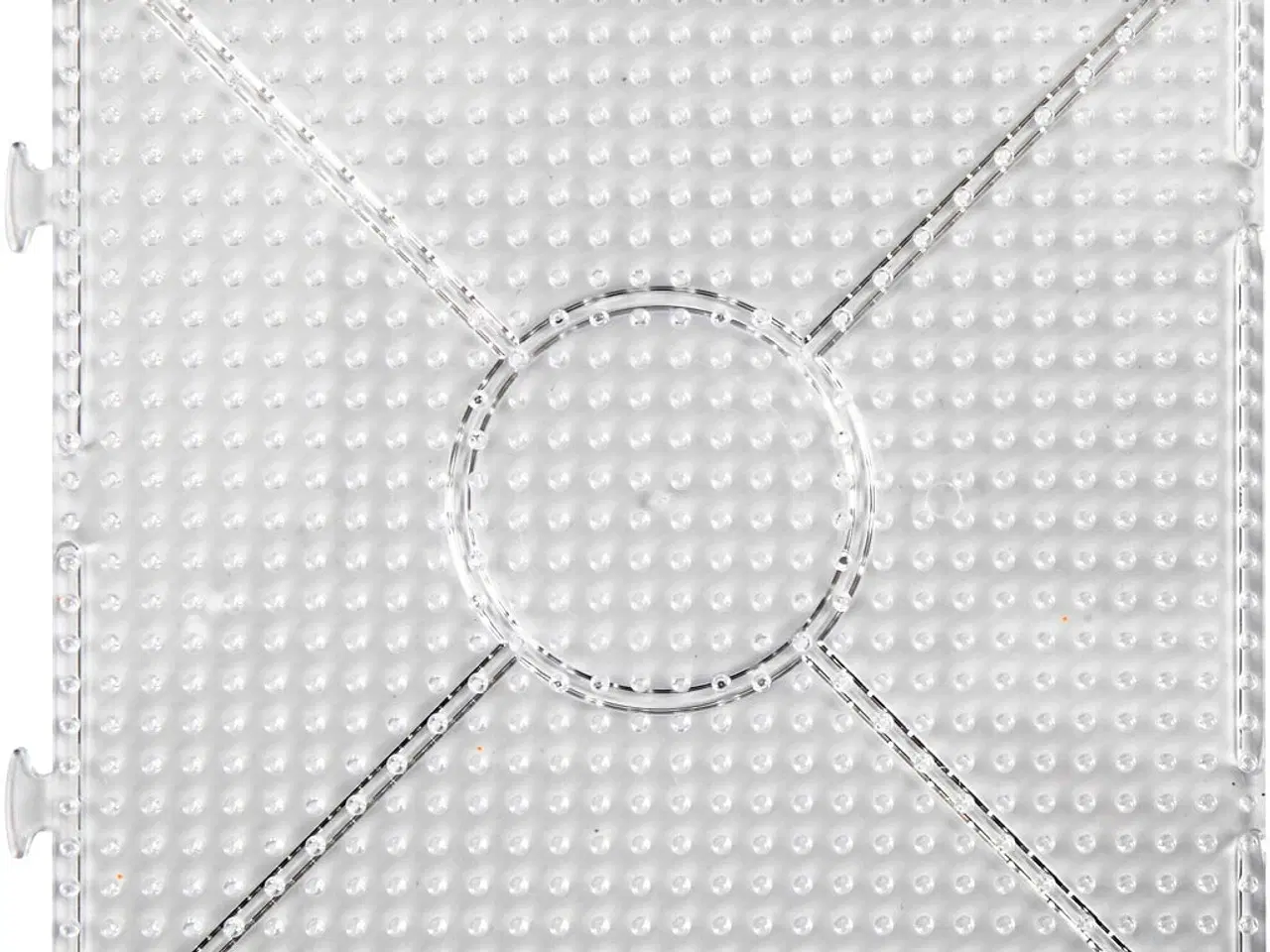 Billede 1 - Perleplade, stor samlefirkant, str. 15x15 cm, medium, klar, 2stk./ 1 pk.