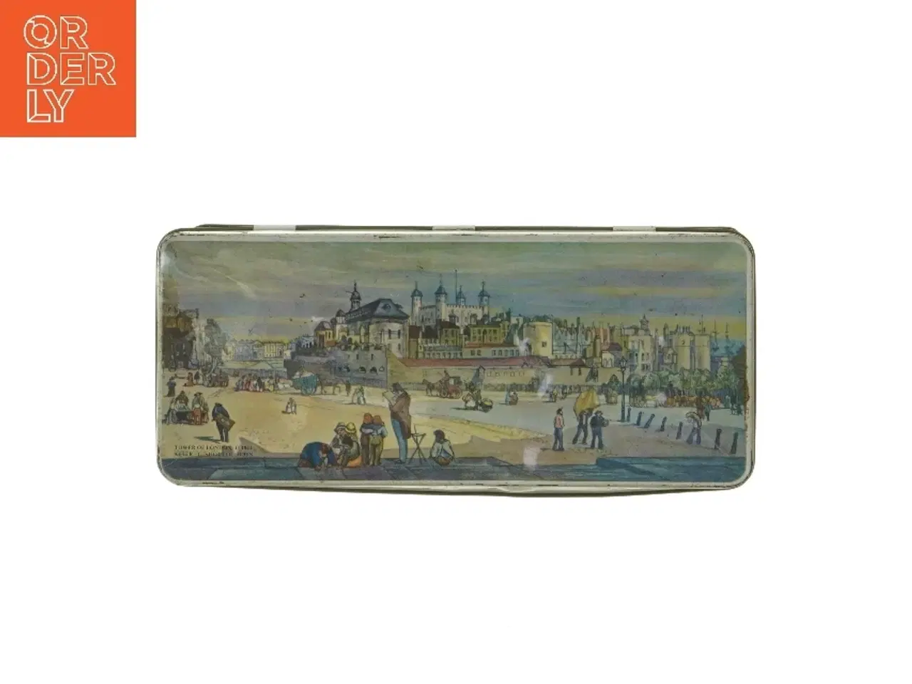 Billede 5 - Dekorativ dåse med London-motiver (str. 22,5x9,5 cm)