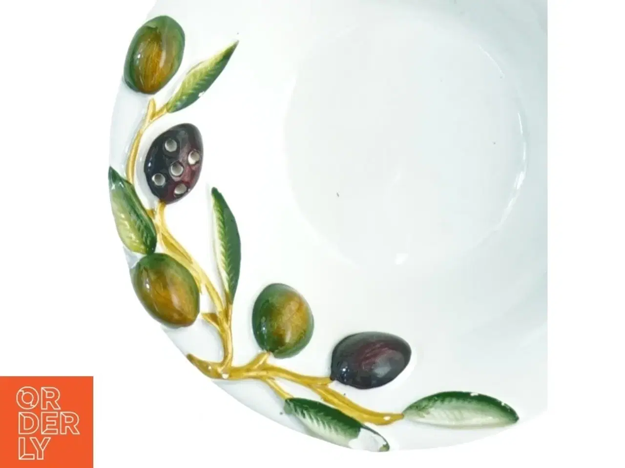 Billede 3 - Porcelænsskål med olivenmotiv (str. 16 x 5 cm)