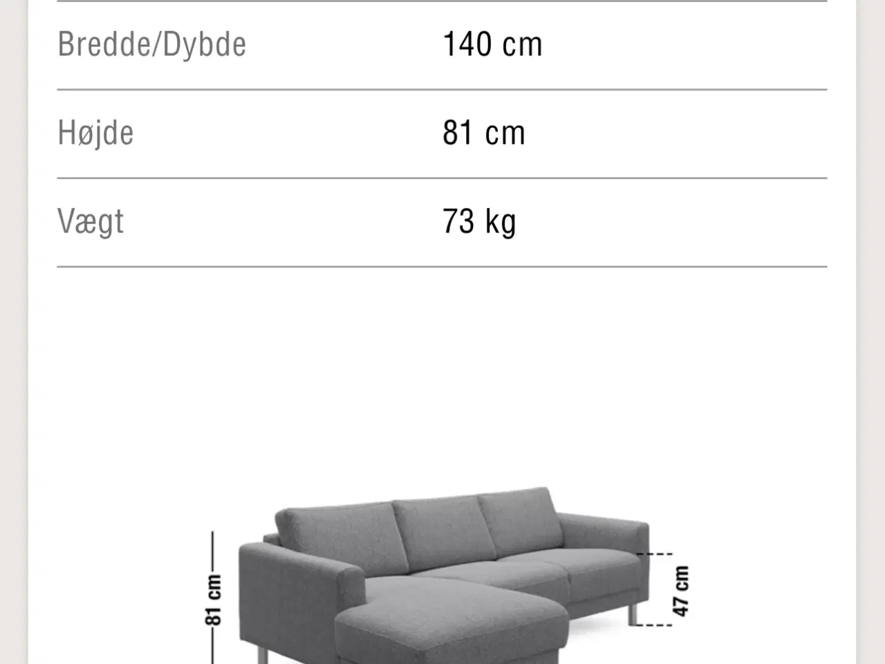 Billede 7 - ILVA Cleveland højrevendt sofa med chaiselong 