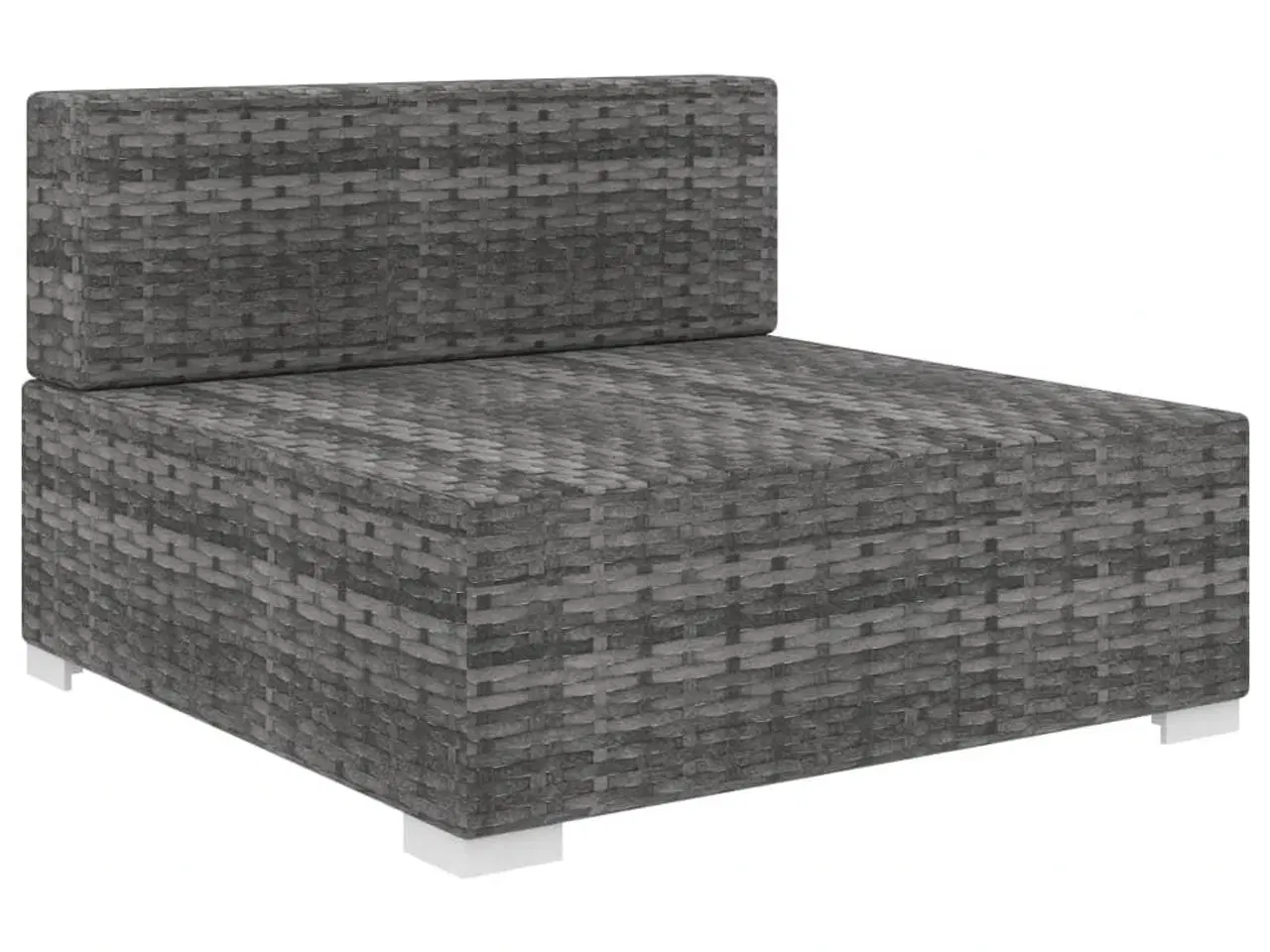 Billede 2 - Midtersæde til sofa 1 stk. med hynder polyrattan grå