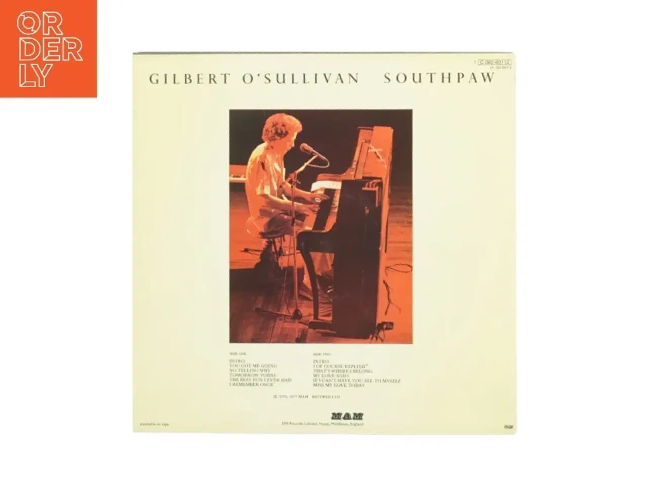 Billede 2 - Gilbert O&#39;Sullivan Southpaw vinylplade (str. 31 x 31 cm)