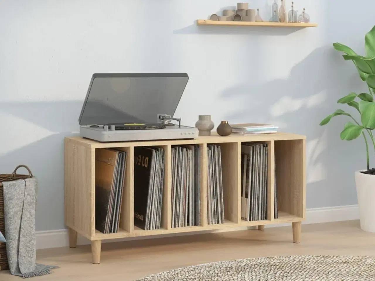 Billede 1 - Vinylskab 100x38x48 cm konstrueret træ sonoma-eg