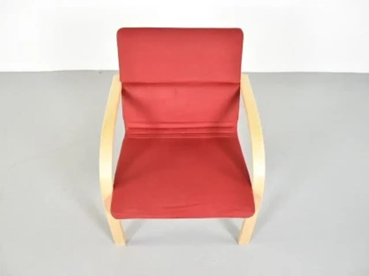 Billede 5 - Farstrup loungestol i bøg med rødt polster