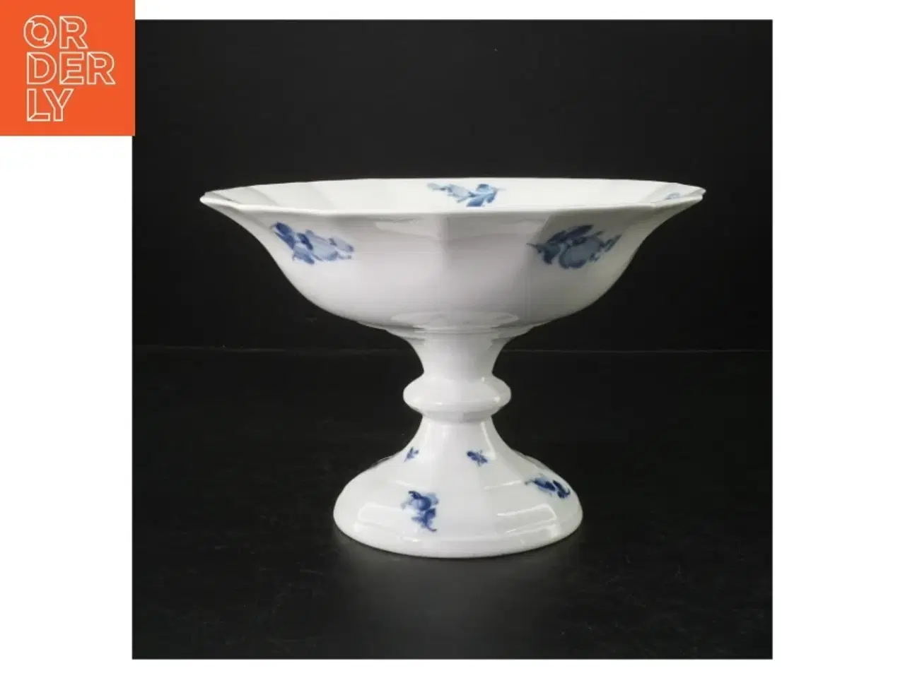 Billede 1 - Royal Copenhagen, blå blomst, kantet, opsats (str. H. 16 cm ø. 24 cm)