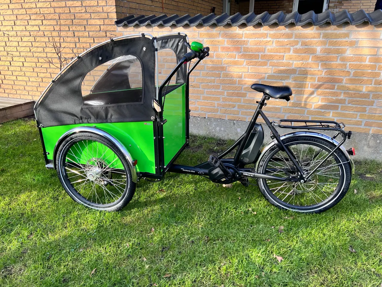 Billede 3 - Flot grøn Christiania El-Ladcykel - knap 1 år gamm