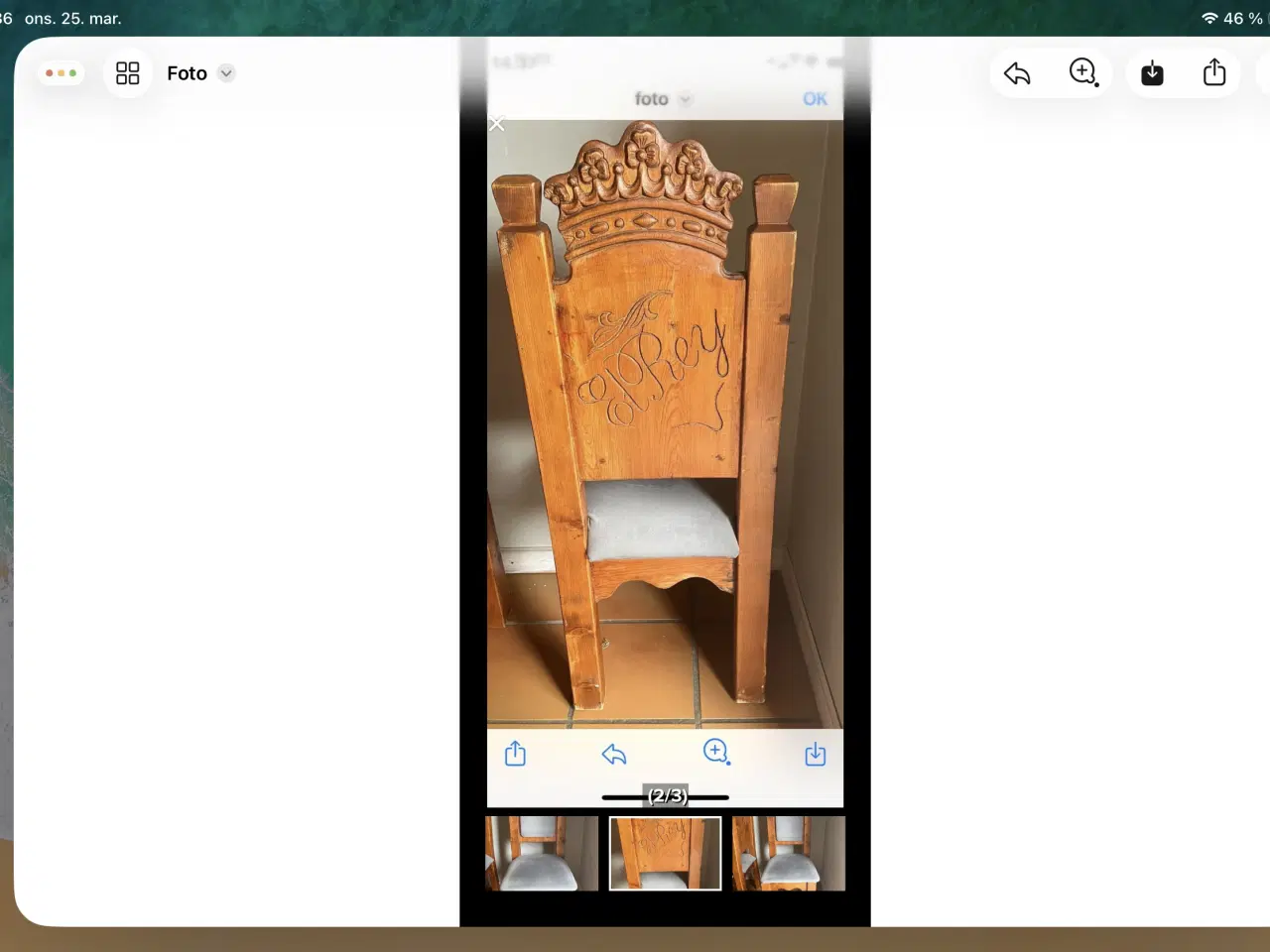 Billede 2 - 10 stk spisebords stole (spanske) sælges 4.500,-kr