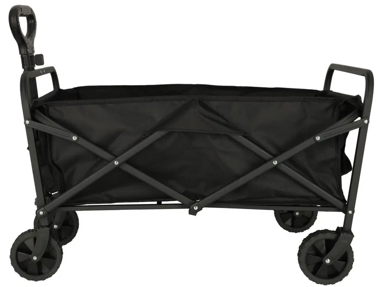 Billede 4 - Sammenklappelig transportvogn 100 l – 360° forhjul og teleskophåndtag, sort