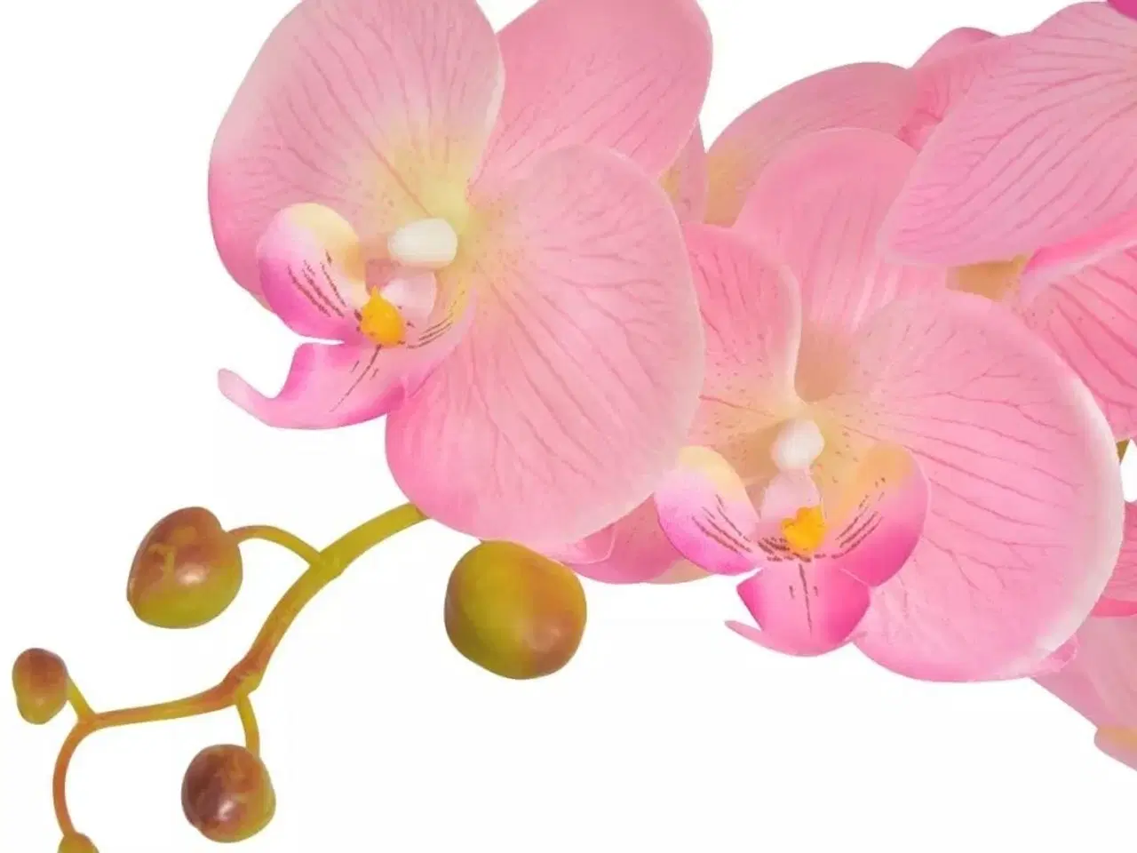 Billede 2 - Kunstig orkidéplante med potte 75 cm lyserød