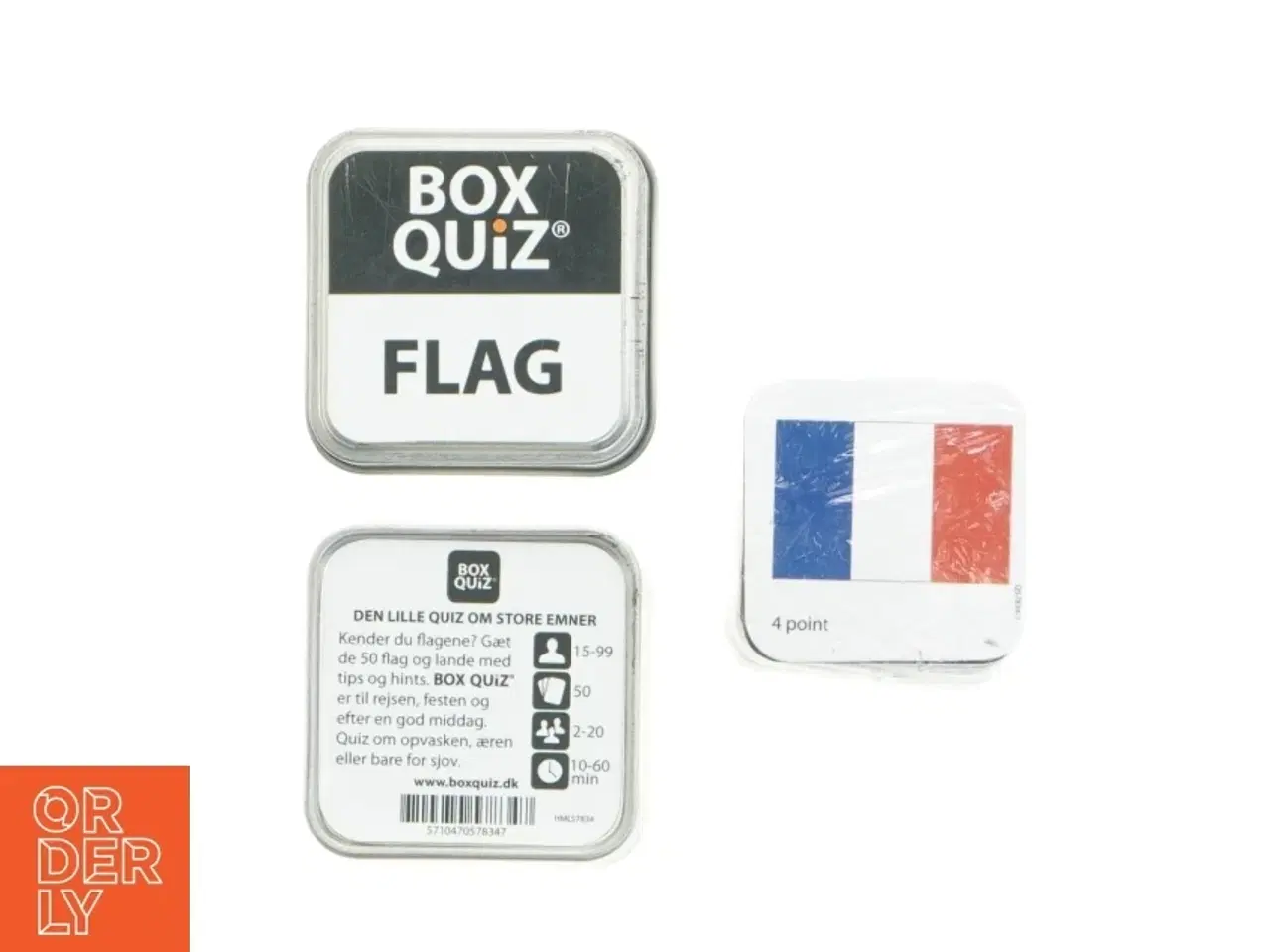 Billede 1 - Box Quiz Spil - Flag (str. 6 x 3 cm)