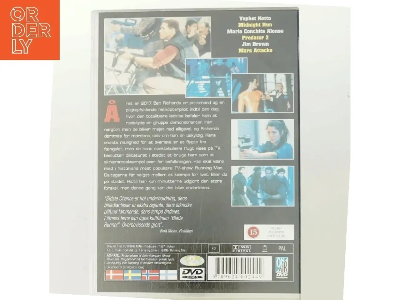 Billede 3 - The Running Man (Region 2) (Import) med Arnold Schwarzenegger (DVD)