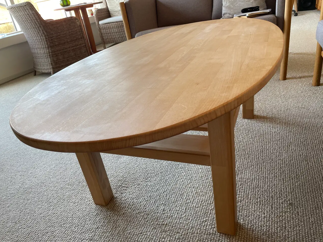 Billede 3 - Sofabord i massiv bøg, sæbebeh. højde 52