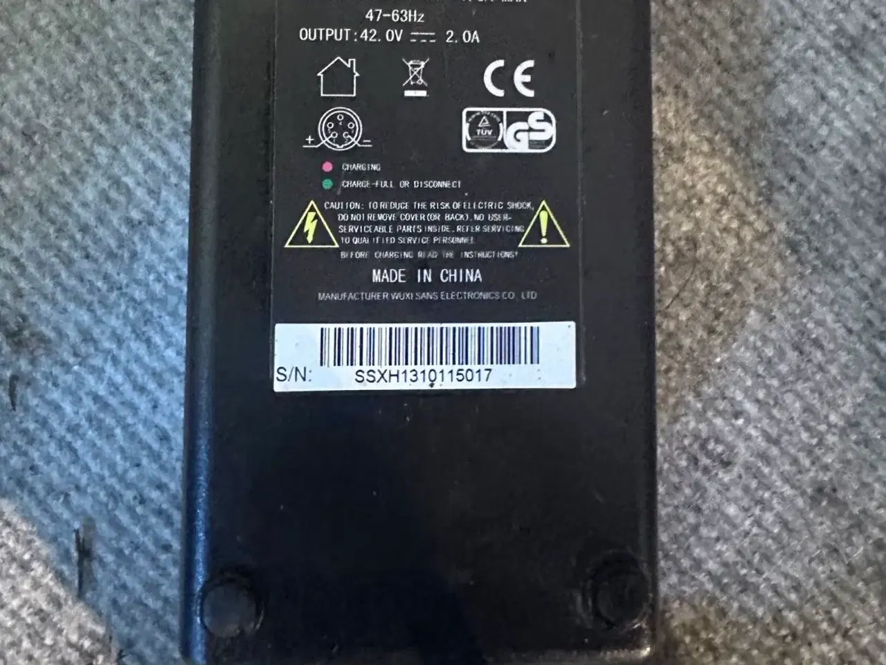 Billede 1 - Original Phylion 42V 2A Elcykel Oplader (36V batte