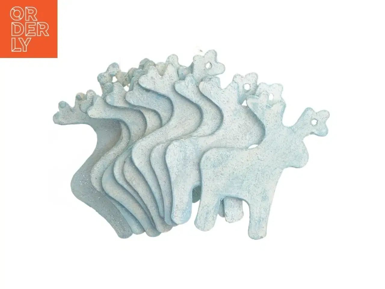 Billede 3 - Julepynt rensdyr og hjerter  dekoration (str. 9-6 cm)