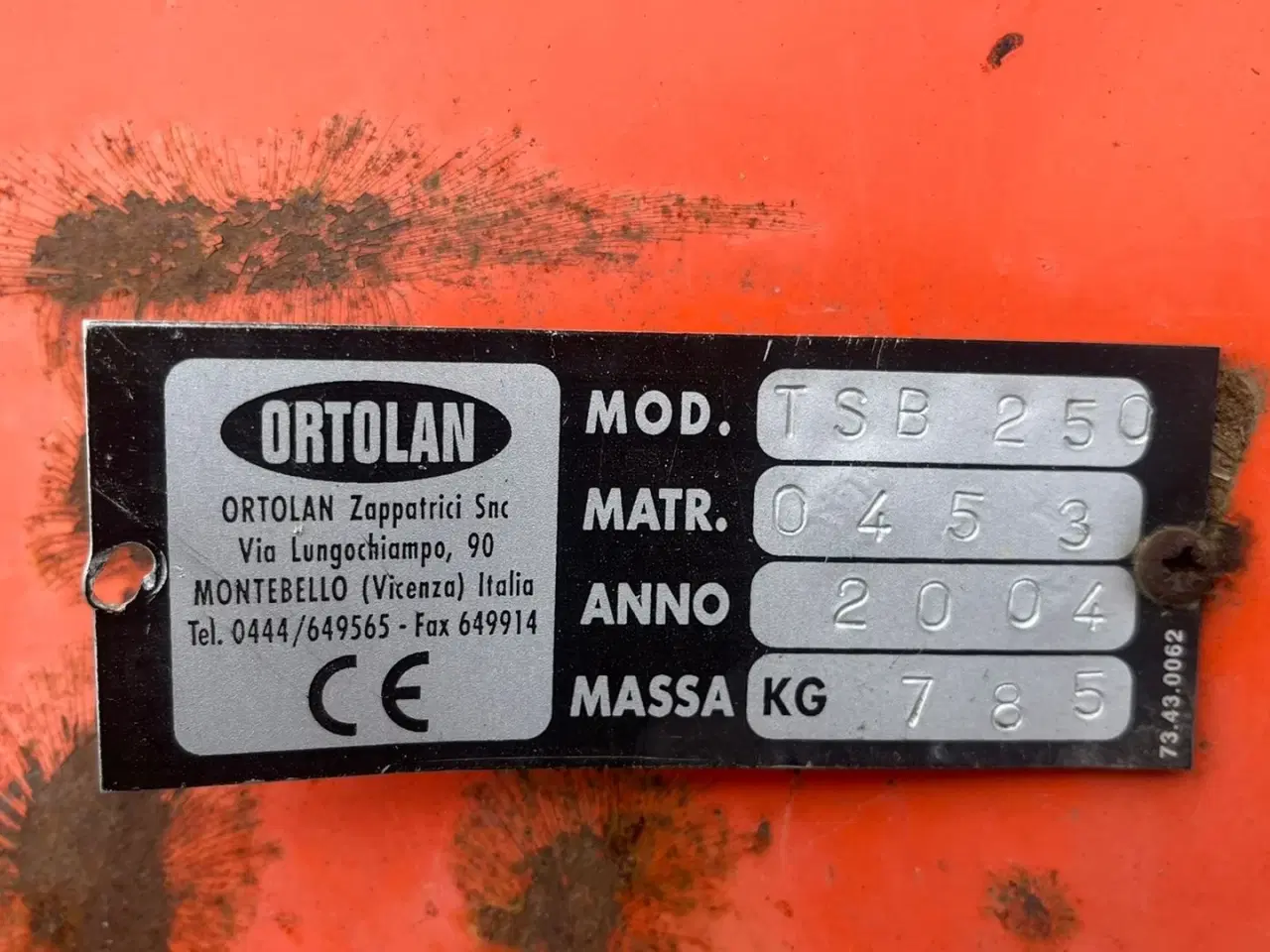 Billede 2 - Ortolan TSB 250 Med hydraulisk sideforskydning