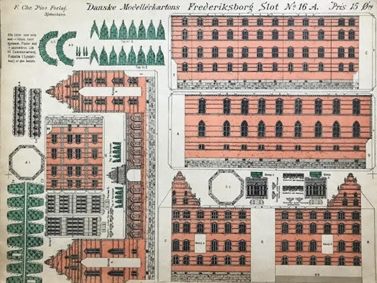 Billede 1 - Udklipsark med Frederiksborg Slot