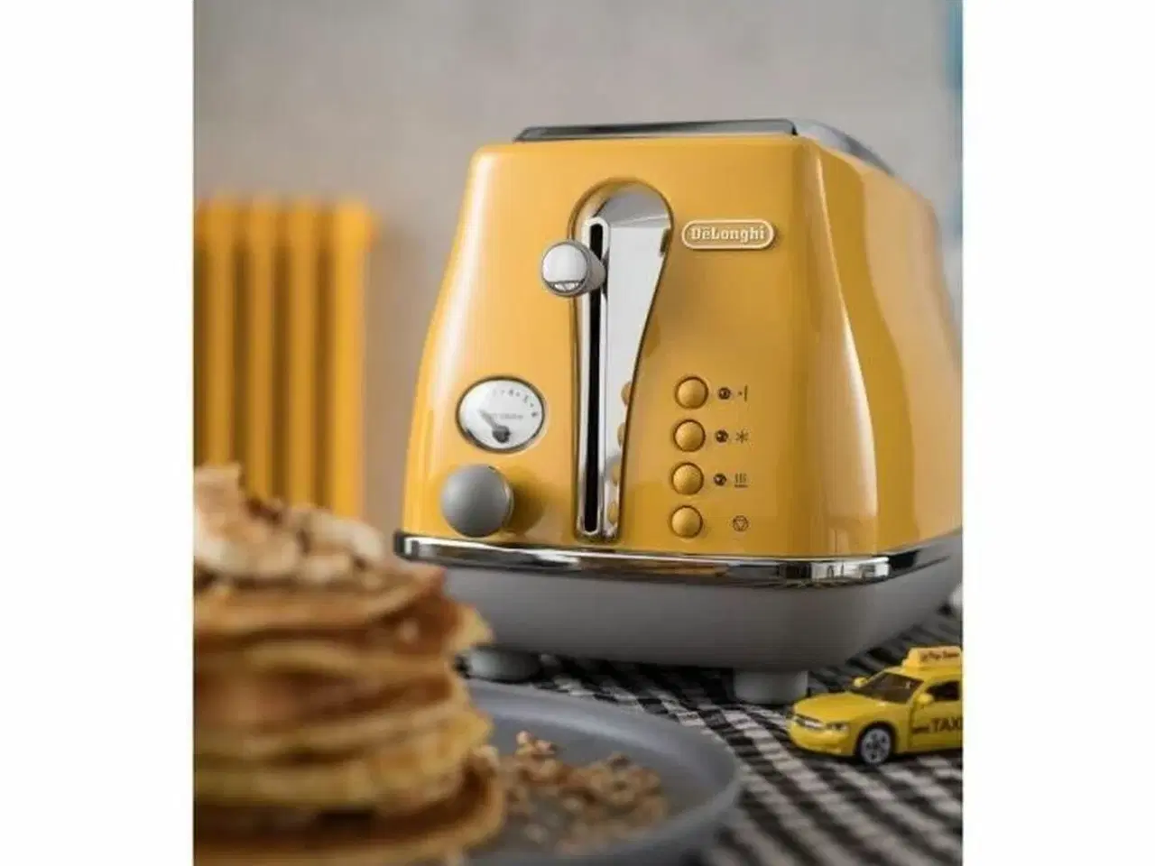 Billede 3 - DeLonghi Icona Capitals brødrister 900 W - gul, 2 skiver