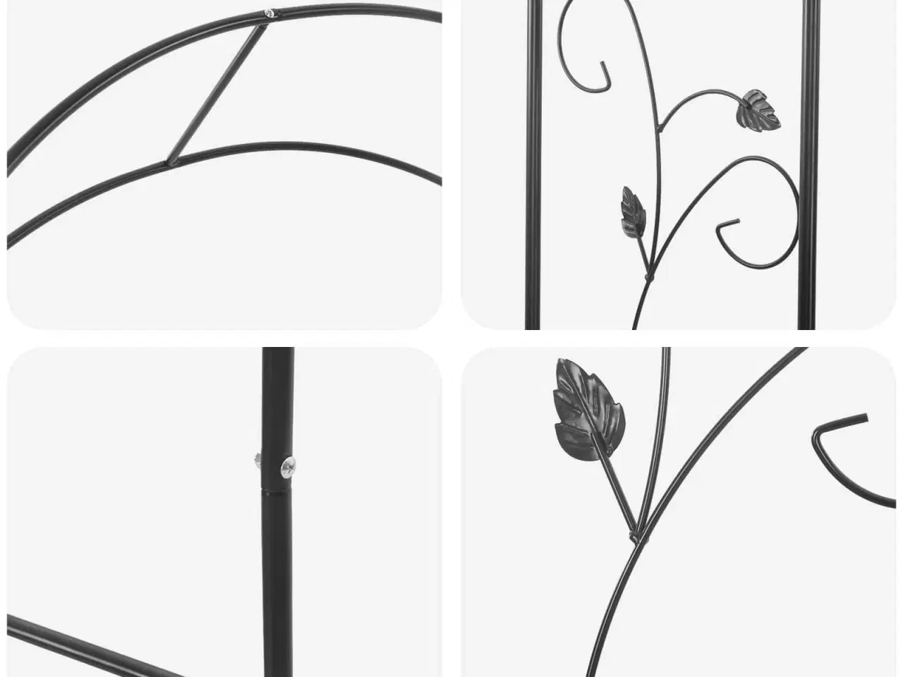 Billede 8 - Havebue Blomstret Sort