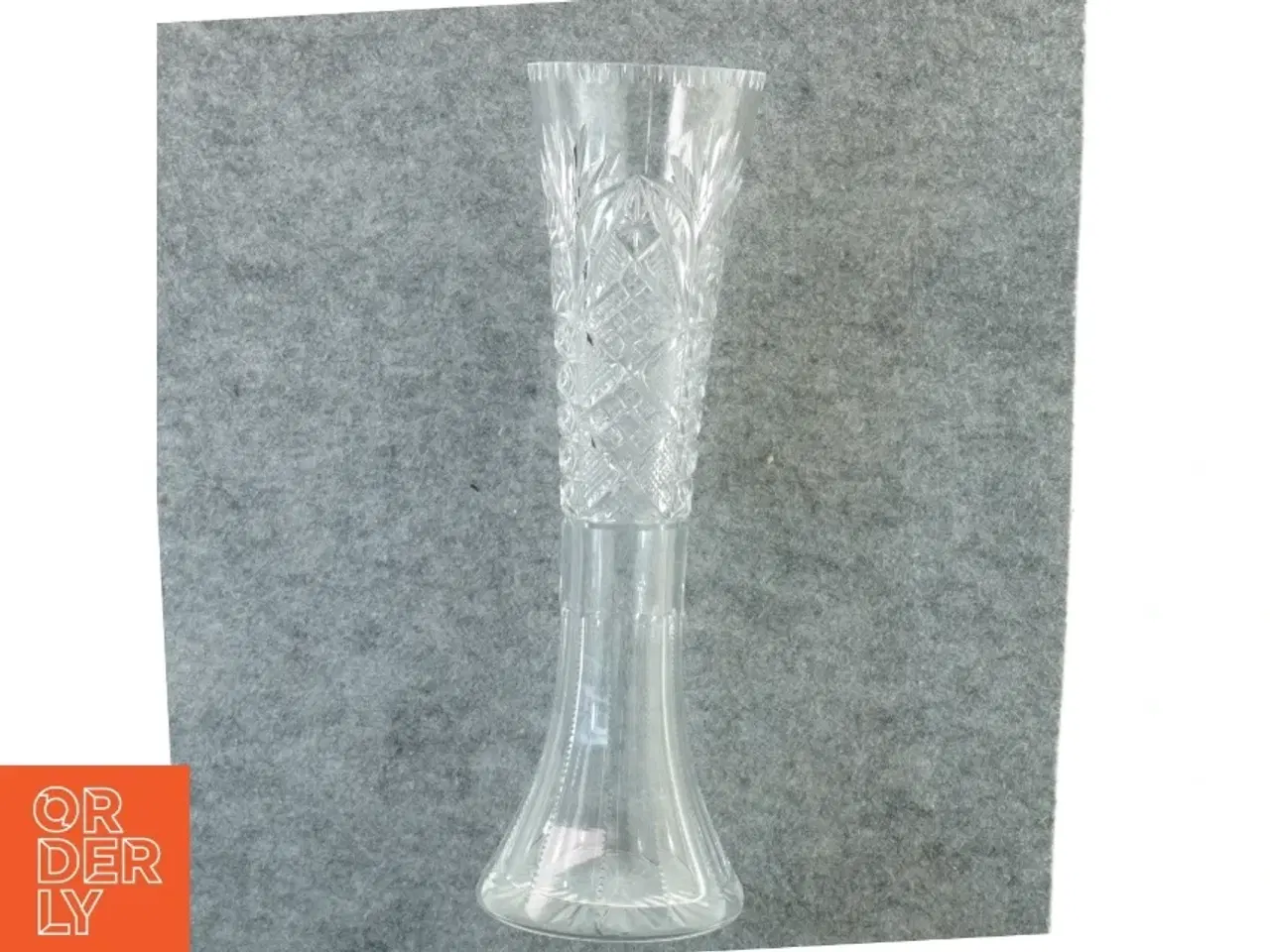 Billede 1 - Vase i krystal (str. 36 x 10 cm)