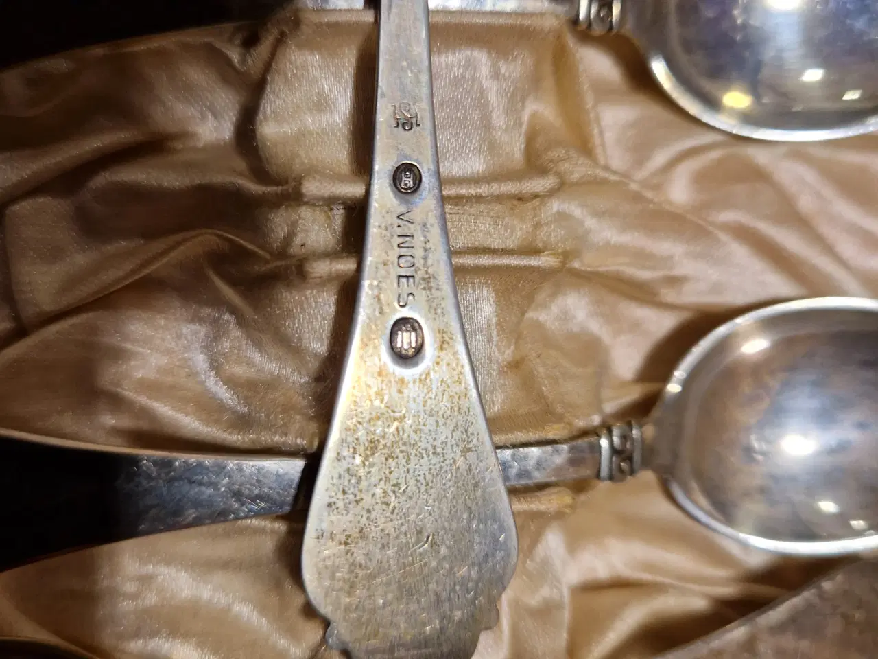 Billede 3 - 12 stk. Brernstoff teskeer, 3 tårnet