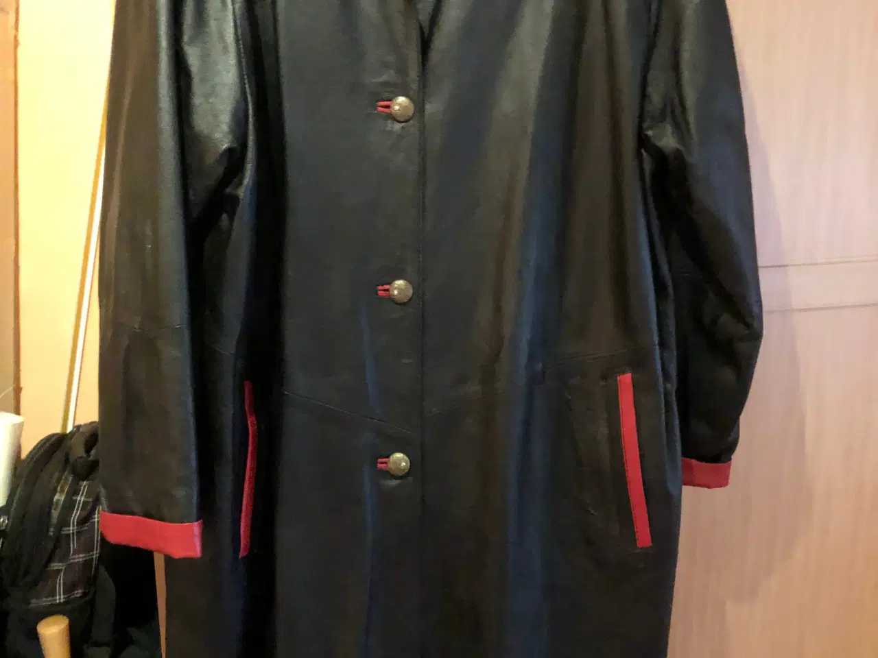 Billede 1 - Læder frakke