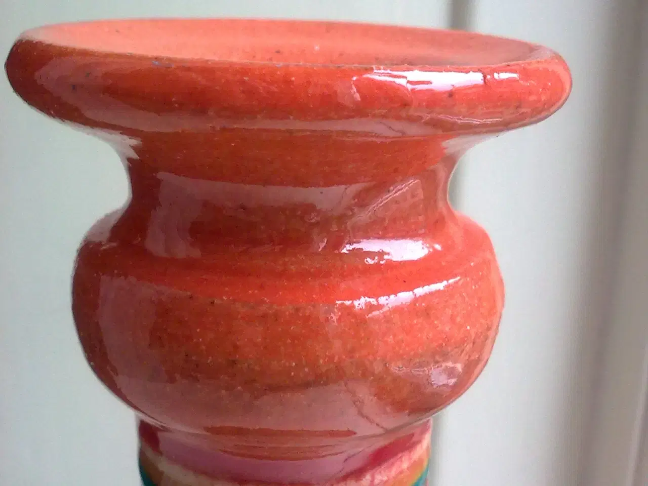 Billede 5 - Lertøj stribet multi glade farver brugskunst