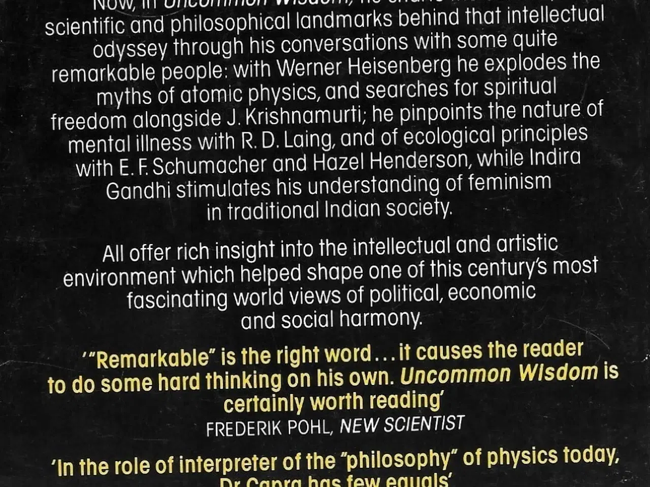 Billede 2 - Uncommon Wisdom by Fritjof Capra, English text, PB