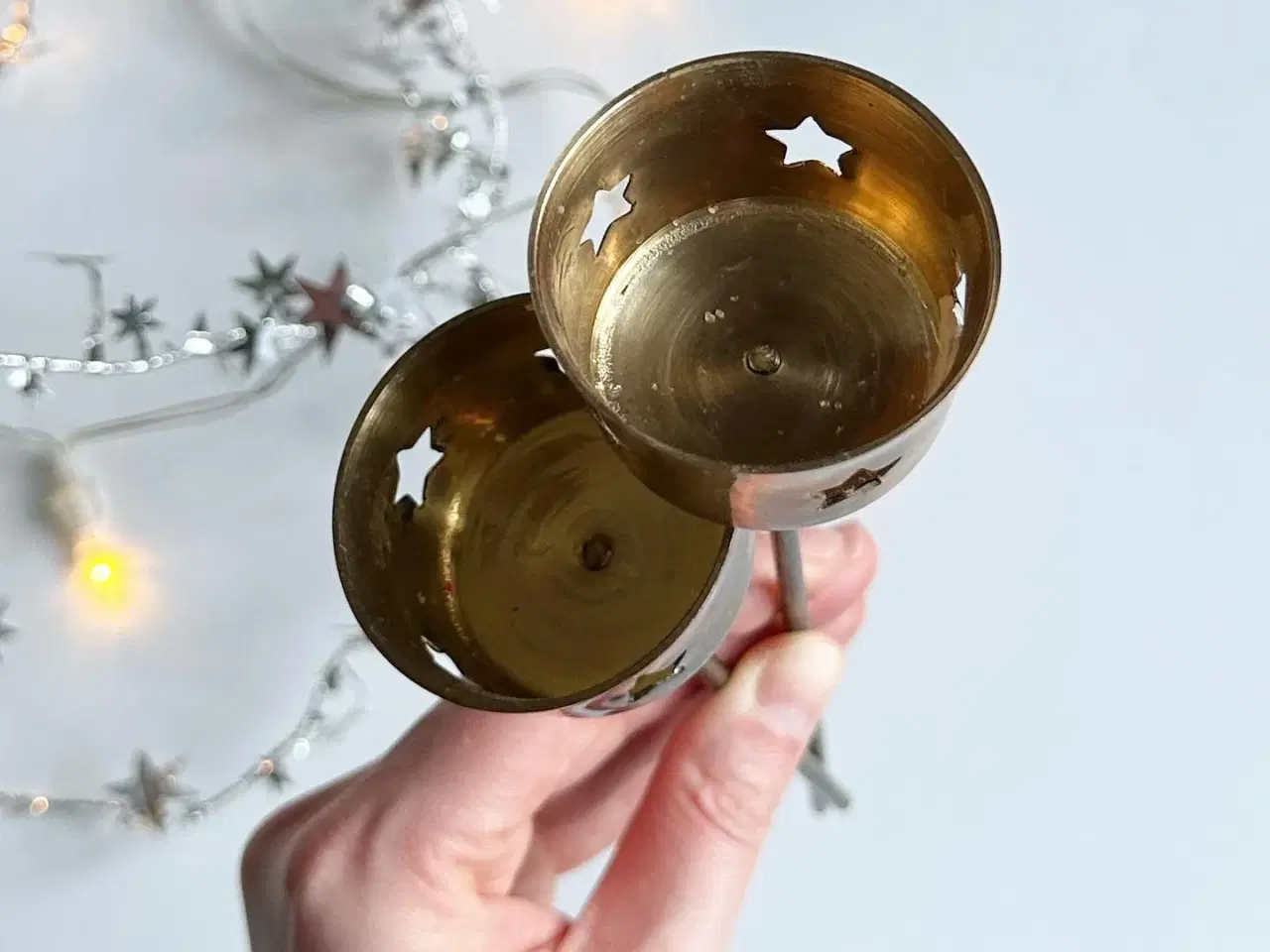 Billede 6 - Fyrfadsspyd, messing, sæt af 2