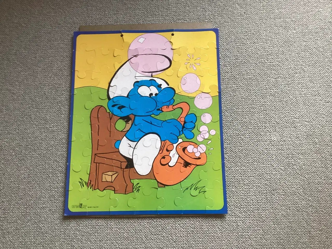 Billede 1 - Puslespil smølfe fra peyo 1979, retro