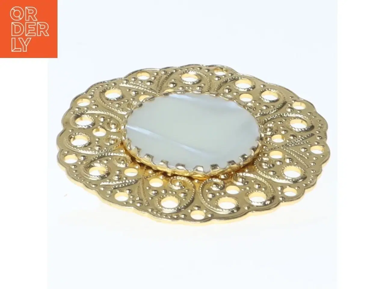 Billede 3 - Guld broche (str. Ø 4 cm)