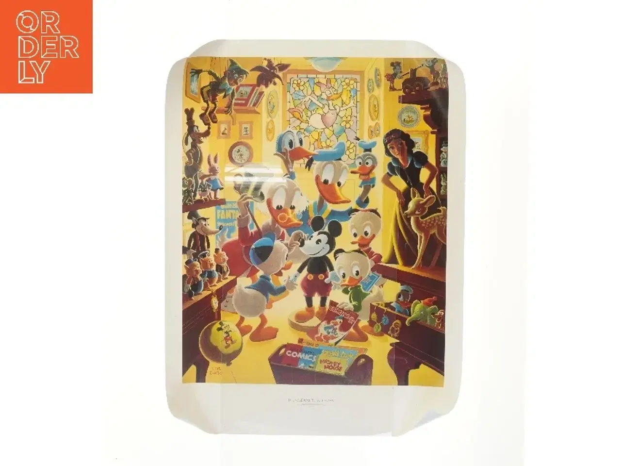 Billede 1 - Disney-plakat med Mickey Mouse og Anders And fra Disney (str. 60x80 cm)