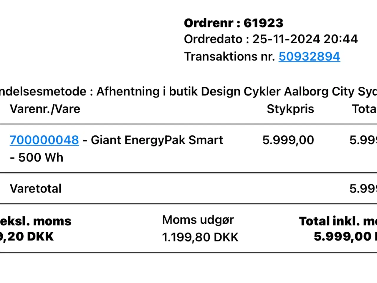 Billede 5 - Batteri mm til Giant E-bike