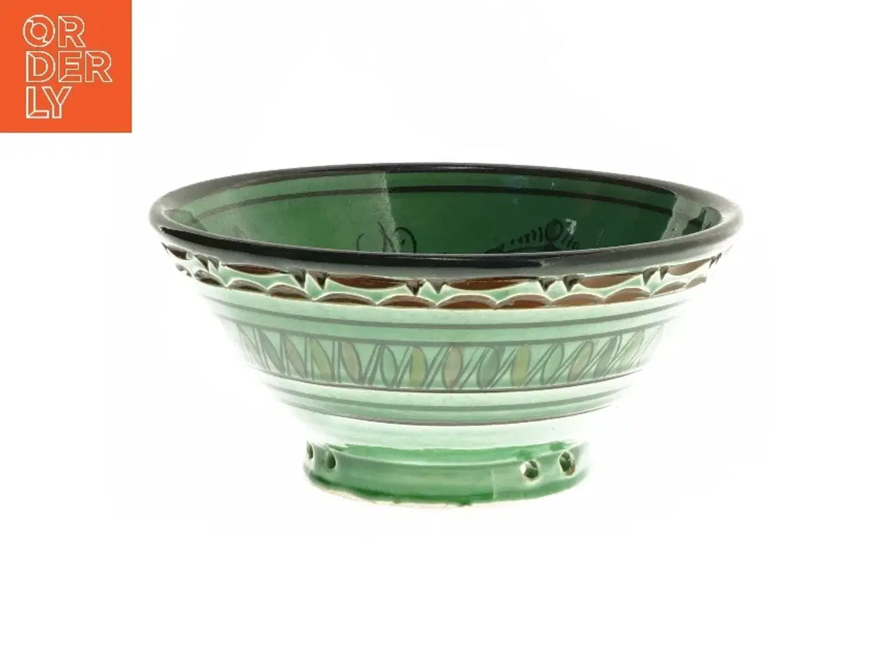 Billede 1 - Marokkansk skål i keramik (str. Ø 19x9,5 cm)