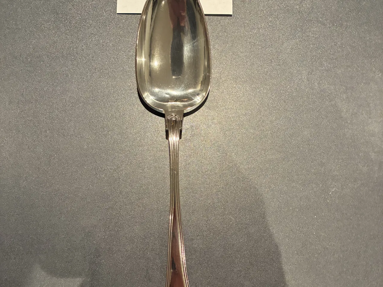Billede 1 - Gammel dobbeltriflet middagsske i sølv