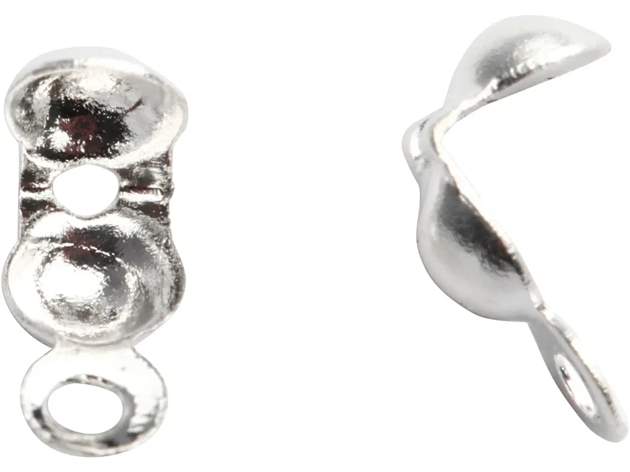 Billede 1 - Knudeskjulere med øje, L: 8 mm, diam. 3 mm, forsølvet, 20stk./ 1 pk.