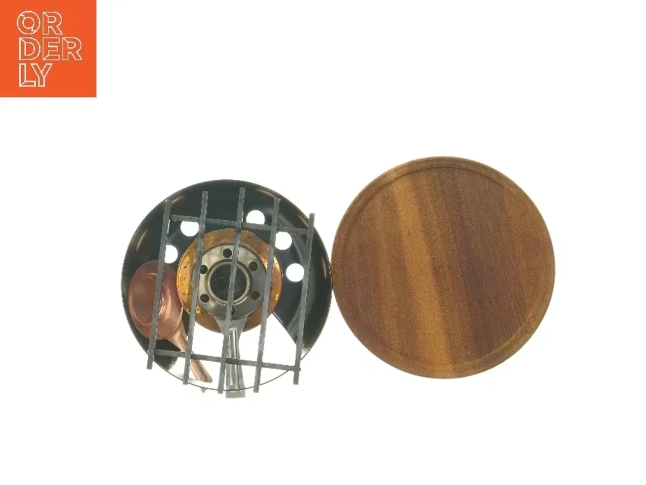 Billede 4 - Brænder til fondue, sovsegryde eller lign. træbakke fra Springs (str. Ø 20 cm)