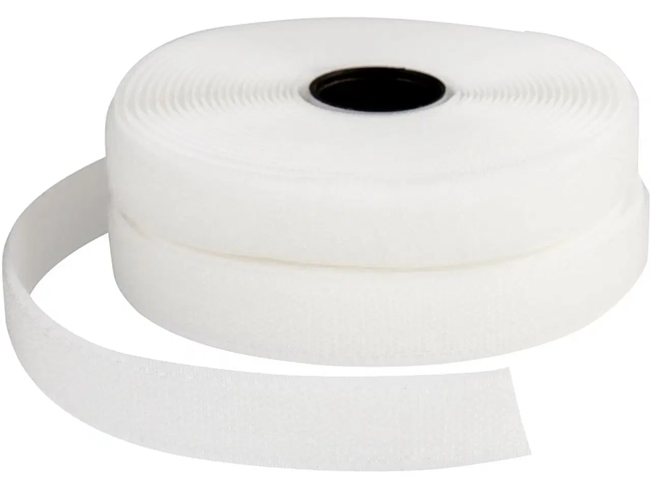 Billede 1 - Hvidt Burrebånd 20 mm x 5 m - Stærk Fastgørelse