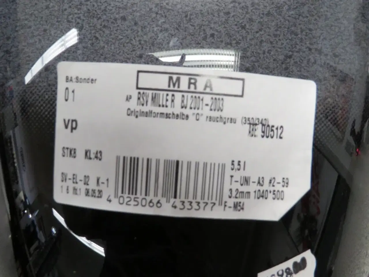 Billede 2 - Kåbeglas, tonet, Aprillia RSV MILLE R, 2001-2003