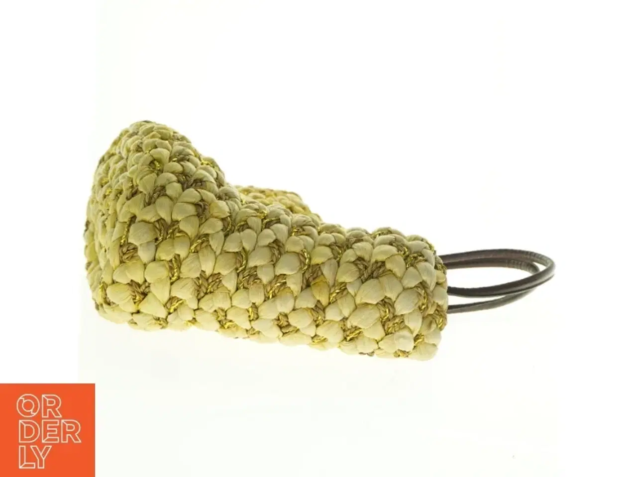 Billede 6 - Gul flettet strandtaske (str. 55 x 52 x 21 cm)