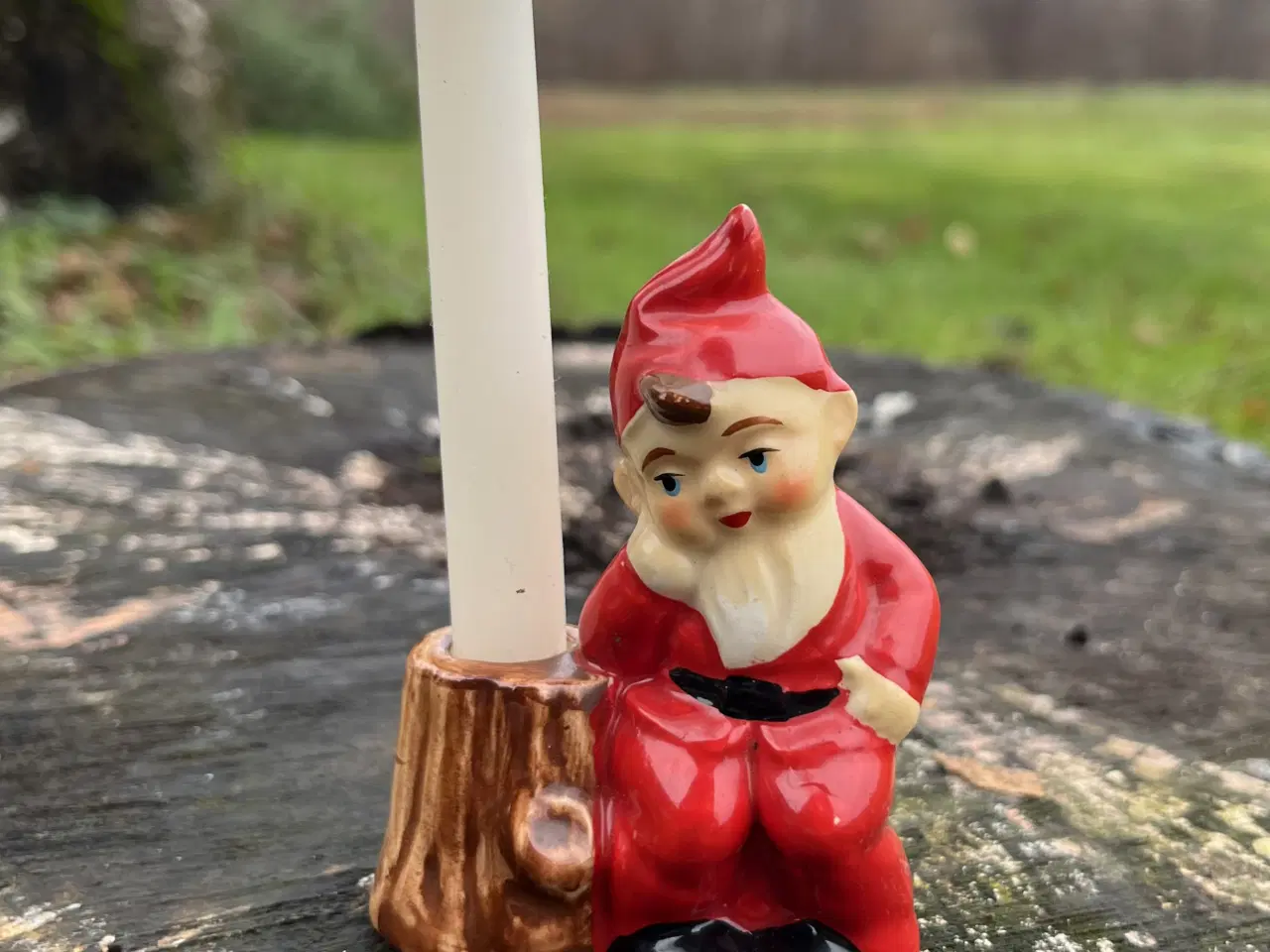 Billede 3 - Søde gamle keramik nisser / nisse lysestager