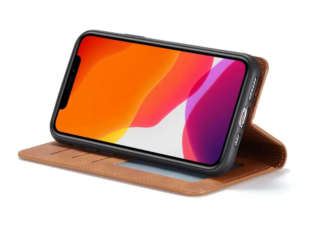 Billede 8 - Magnetisk Flip Cover til iPhone – Brun